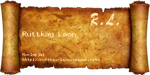 Ruttkay Leon névjegykártya